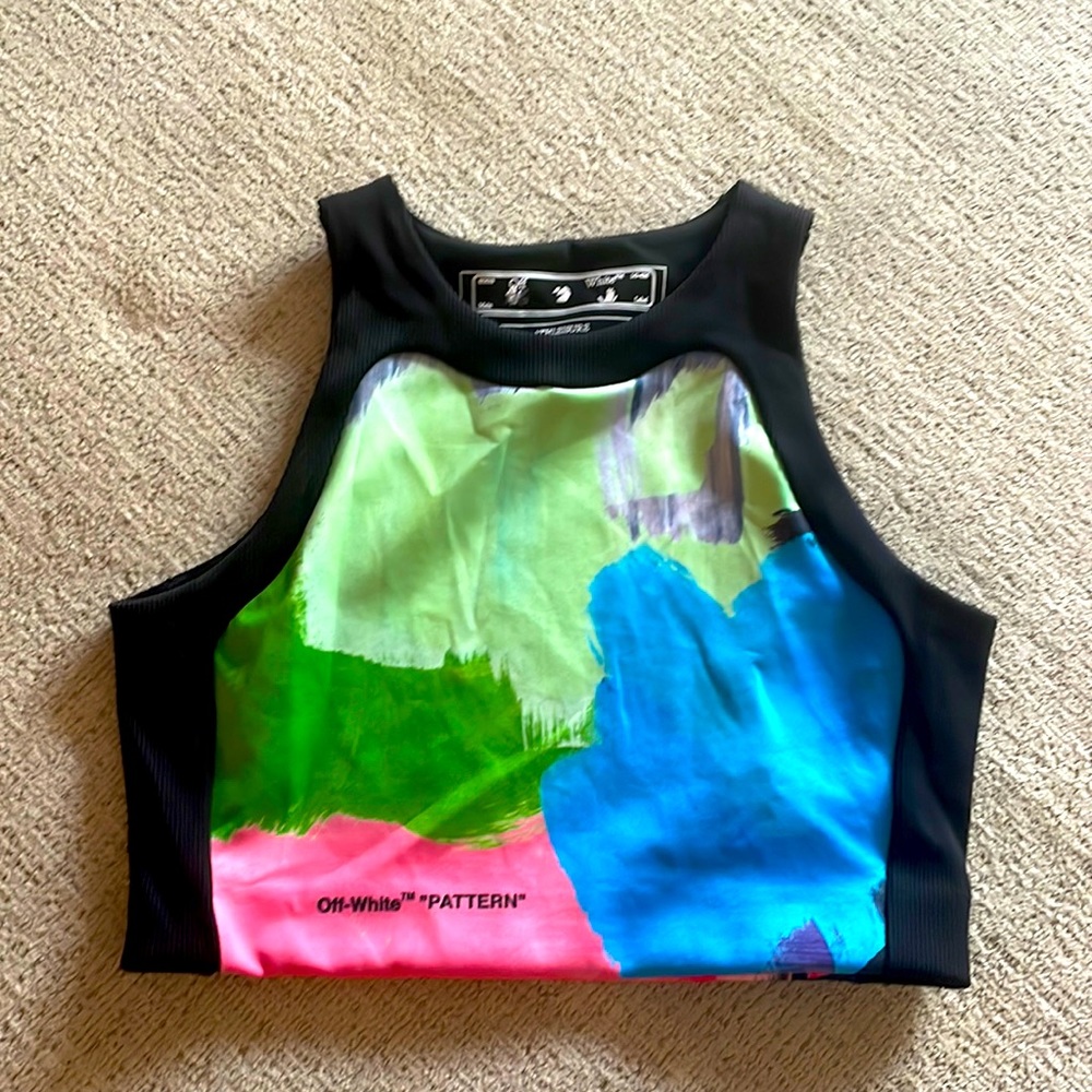 Off white sports bra